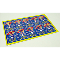 イベント用品・パーティグッズ／抽選用品・抽選グッズ／スクラッチカード　ポイント　無地　書き込むタイプ　ターゲット　1シート10ヶ付×10シート