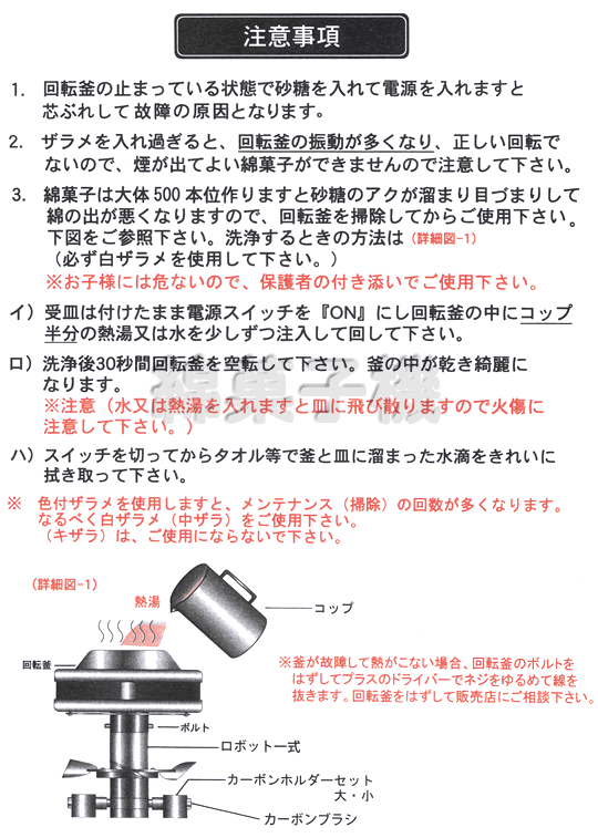 綿菓子機[わたがし機]