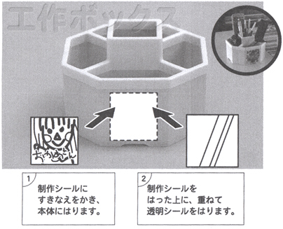 イベント用品・パーティーグッズ／手作りキット・手作りグッズ・子供工作アイテム／絵入れ八角リモコンボックス