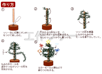 イベント用品・パーティーグッズ／手作りキット・手作りグッズ・子供工作アイテム／工作キット　手作りクリスマスツリー