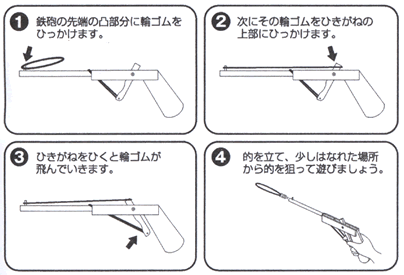 イベント用品・パーティーグッズ／参加賞景品・粗品・来店プレゼント／木のおもちゃ　輪ゴム打ち