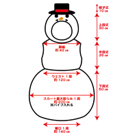 イベント用品・パーティグッズ／コスチューム・仮装／コス着ぐるみ　雪だるま